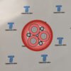 Cross section of (N)TSCGEWOEU MT PLUS showing optimized core geometry for reduced diameter
