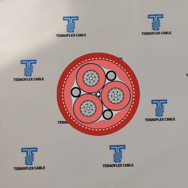 Cross section of (N)TSCGEWOEU MT PLUS showing optimized core geometry for reduced diameter
