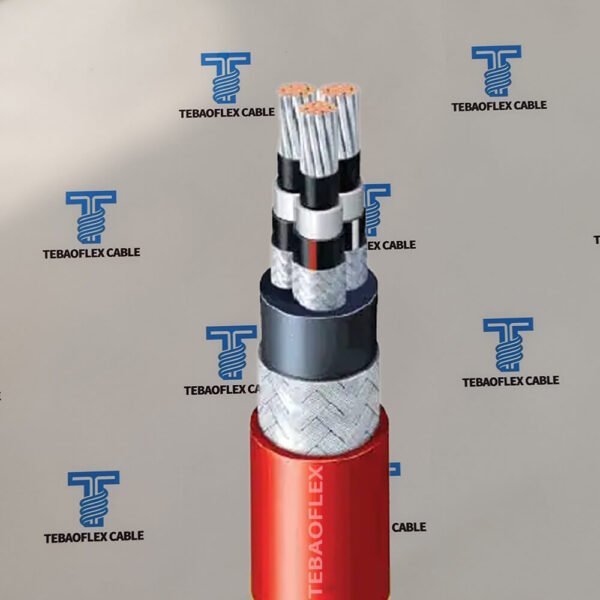 Dredging Cable -3E medium voltage submersible trailing cable with black CM sheath by TEBAOFLEX