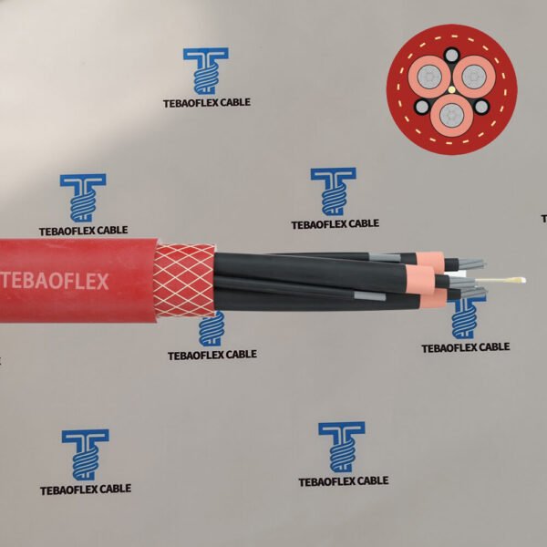 TEBAOFLEX MV Reeling Cable Non FO -Red powering excavator in open-pit mine