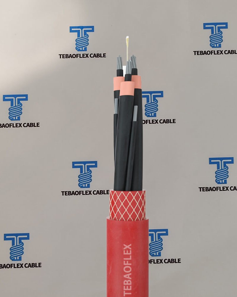 MV Reeling Cable Non FO -Red with red 5GM5 sheath for power-only applications by TEBAOFLEX