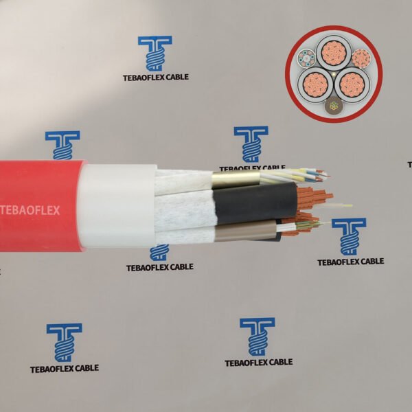 ntscgewoeu-lwl-wr-integrated-fibre-optic-element Close up of integrated fibre optic element in (N)TSCGEWOEU LWL WR cable construction