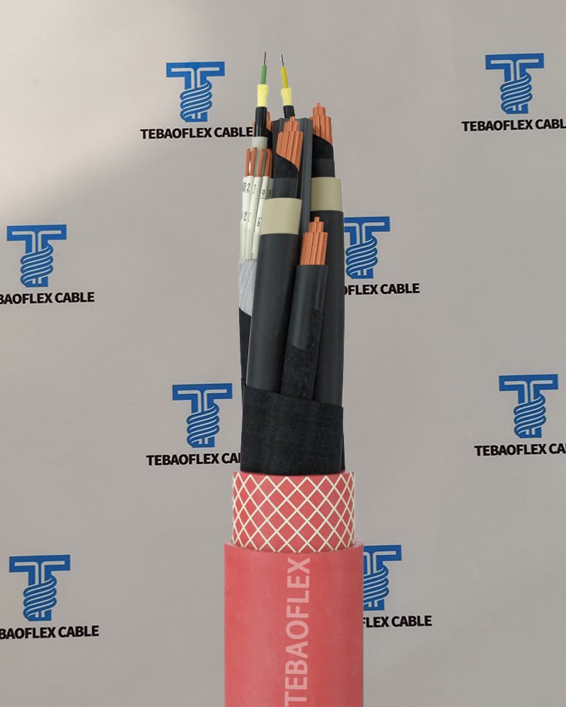 (N)TSCGEWOEU-SR FO heavy duty medium voltage reeling cable with integrated fibre optics by TEBAOFLEX