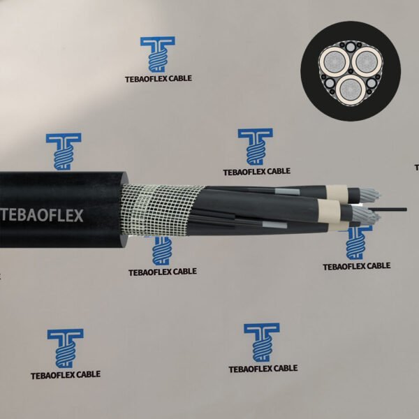 Black UV-resistant 5GM5 outer sheath of (N)TSCGEWOEU-TR trailing cable